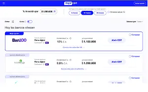 Simulación de CDT en plataforma MejorCDT